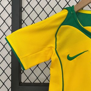 2004 Retro Kids Size Brazil Home Soccer Jersey