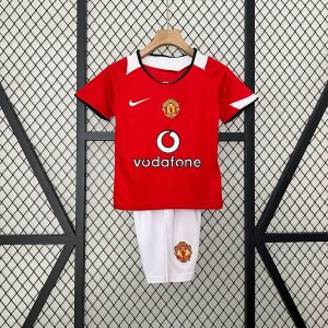 2004/2006 Retro Kids Size Manchester United Home Football Shirt 1:1 Thai Quality