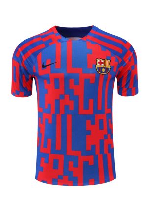 2022/2023 Barcelona Jersey Training Wear Red And Blue Texture