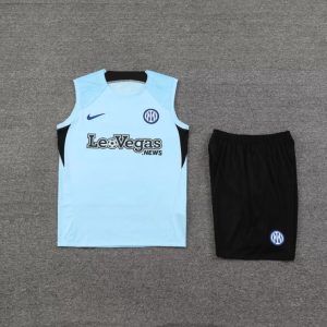 2023/2024 Inter Milan pre-match training Blue Jersey+Shorts 1:1 Thai Quality