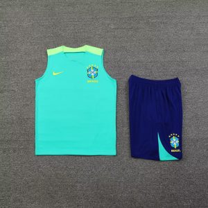 2024 Brazil pre-match training Light Blue Jersey+Shorts 1:1 Thai Quality