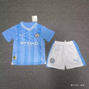 2023/2024 Kids Size Manchester City Home Football Shirt 1:1 Thai Quality