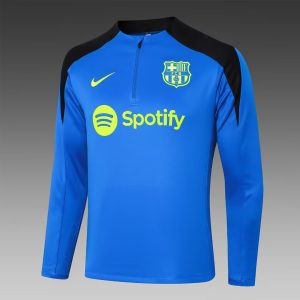 2024/2025 Barcelona Half-Pull Training Suit Blue Football Shirt 1:1 Thai Quality