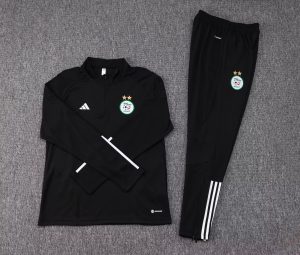 2023/2024 Algeria Half-Pull Training Suit Black Shirt