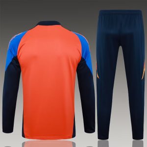 2024/2025 Juventus Half-Pull Training Suit Orange Football Shirt 1:1 Thai Quality Set