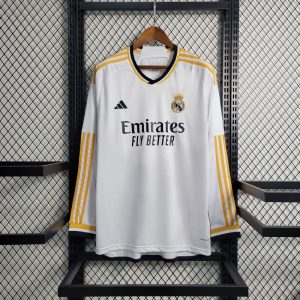 2023/2024 Long Sleeve Real Madrid Home Football Shirt