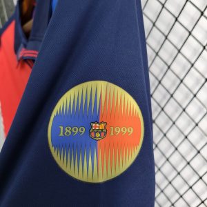 Retro Long Sleeve Barcelona 100th Anniversary Version Football Shirt Home 1:1 Thai Quality