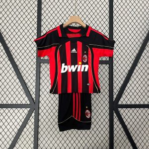 2006/2007 Retro Kids Size AC Milan Home Soccer Jersey 1:1 Thai Quality