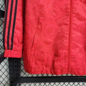 2023/2024 Manchester United Windbreaker Red Black Edge