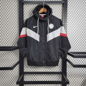 2023/2024 PSG Windbreaker Black And White Jersey