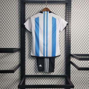 2022 FIFA World Cup Argentina National Team Home Jersey Kids Size