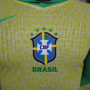 2024 Long Sleeve Player Version Brazil Home Football Shirt 1:1 Thai Quality