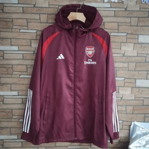 2023/2024 Arsenal Windbreaker Maroon Soccer Jersey