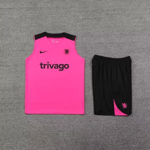 2024/2025 Chelsea Pre-match Training Pink Jersey+Shorts  1:1 Thai Quality