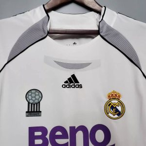 2006/2007 Retro Long Sleeve Real Madrid Home Football Shirt