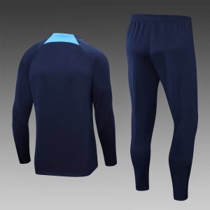 2022/2023 Barcelona Half-Pull Training Suit Dark Blue Jersey