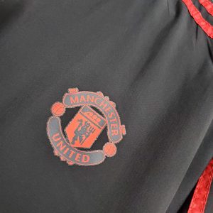 2021 Manchester United Jersey Windbreaker Black(White-Red Edge)