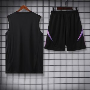 2024 Germany pre-match training Black Jersey+Shorts 1:1 Thai Quality