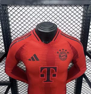 2024/2025 Long Sleeve Player Version Bayern Munich Home Football Jersey 1:1 Thai Quality