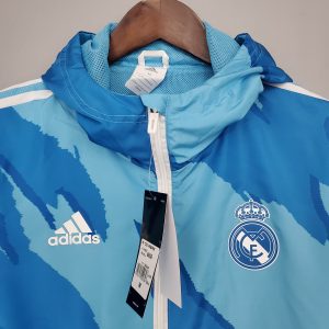 2021/2022 Real Madrid Jersey Windbreaker Blue Camouflage