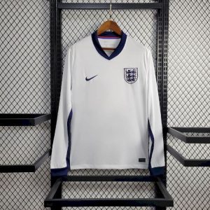 2024 Long Sleeve England Home Soccer Jersey