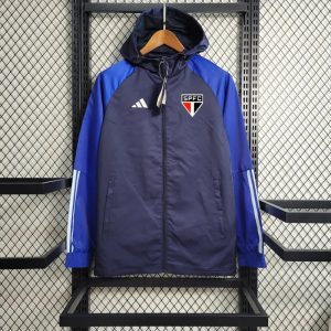 2023/2024 São Paulo Windbreaker Black Blue Soccer Jersey