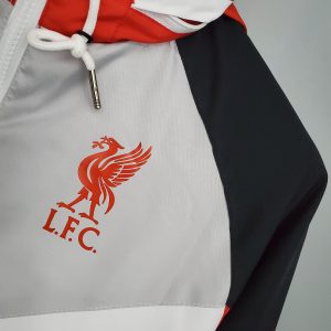 2021/2022 Liverpool Windbreaker (White-Black-Red) Soccer Jersey 1:1 Thai Quality