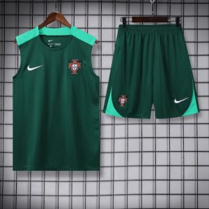 2024 Portugal Pre-match Training Green Jersey+Shorts 1:1 Thai Quality