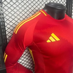 2024 Long Sleeve Player Version Spain Home Soccer Shirt 1:1 Thai Quality