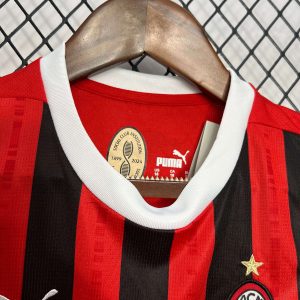 2024/2025 Kids Size AC Milan Home Soccer Jersey 1:1 Thai Quality