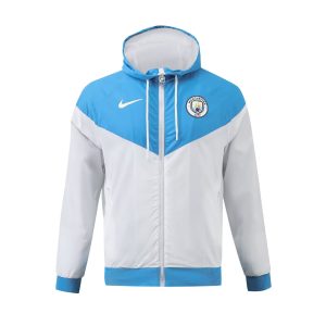 Retro Manchester City Windbreaker Blue Jersey