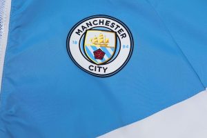 Retro Manchester City Windbreaker Blue Jersey