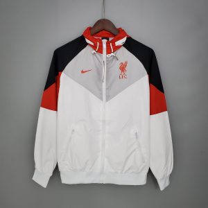 2021/2022 Liverpool Windbreaker (White-Black-Red) Soccer Jersey 1:1 Thai Quality