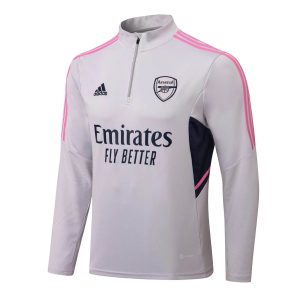 2022/2023 Arsenal Half-Pull Training Suit Grey Football Shirt 1:1 Thai Quality