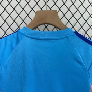 2024/2025 Kids Size Real Madrid Blue Goalkeeper Football Shirt 1:1 Thai Quality