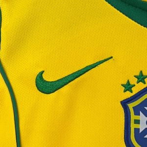 2004 Retro Kids Size Brazil Home Soccer Jersey