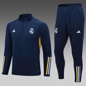 2023/2024 Real Madrid Half-Pull Training Suit Royal blue Football Shirt 1:1 Thai Quality