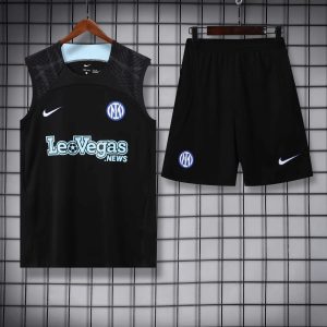 2023/2024 Inter Milan pre-match Black training Jersey+Shorts 1:1 Thai Quality