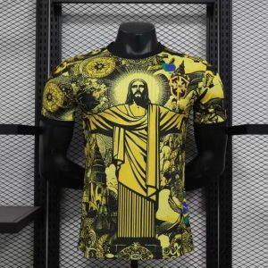 2024 Player Version Brazil Special Edition Yellow Goddess Soccer Jersey