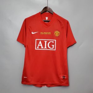 2007/2008 Retro Manchester United Home Champions League Edition Football Shirt 1:1 Thai Quality