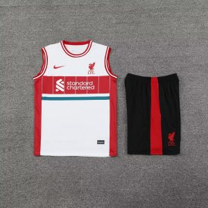 2024/2025 Liverpool Pre-match Training Whirt-Red Jersey+Shorts  1:1 Thai Quality