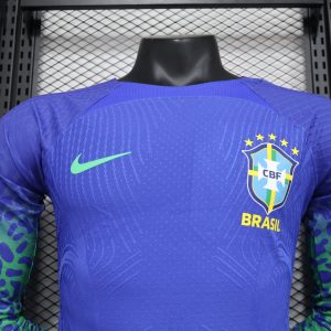 2023/2024 Long Sleeve Player Version Brazil Away Soccer Jersey