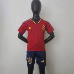 2022 FIFA World Cup Spain Home Soccer Shirt Kids Size